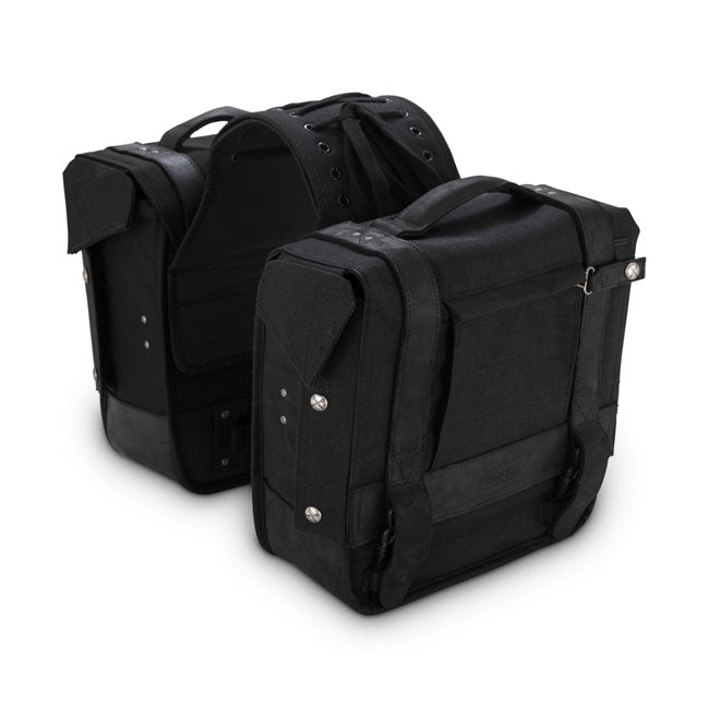 Burly Voyager Universal Throw-Over Motorcycle Saddlebag Set