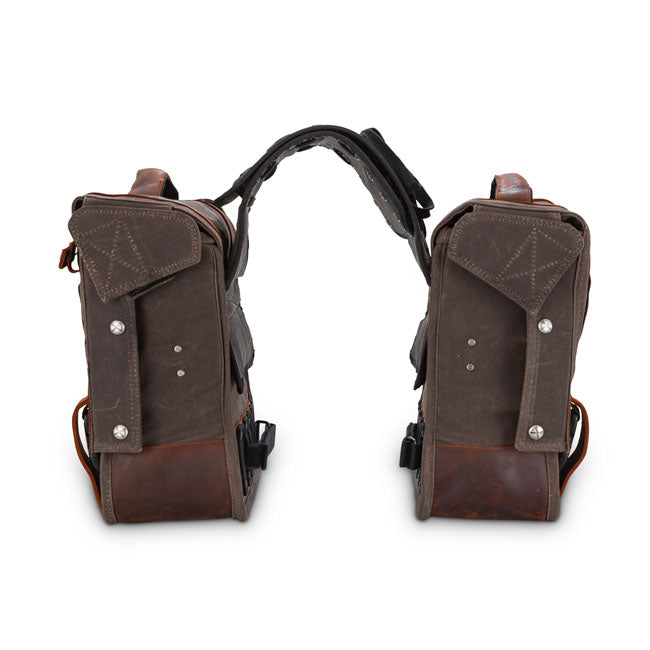 Burly Voyager Universal Throw-Over Motorcycle Saddlebag Set