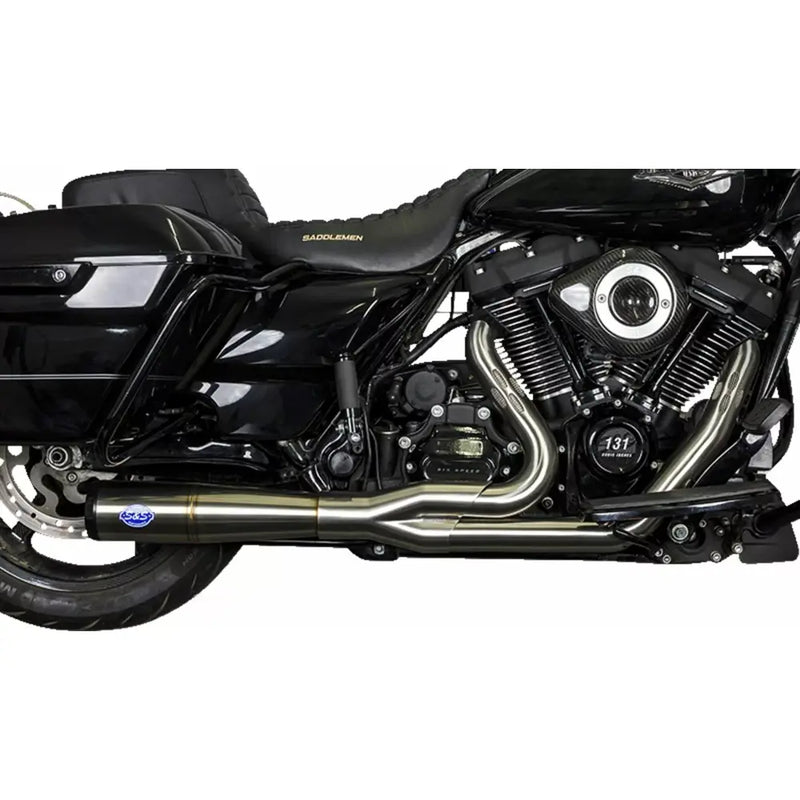 S&S Diamondback Stainless Steel 2-into-1 Exhaust System for Harley