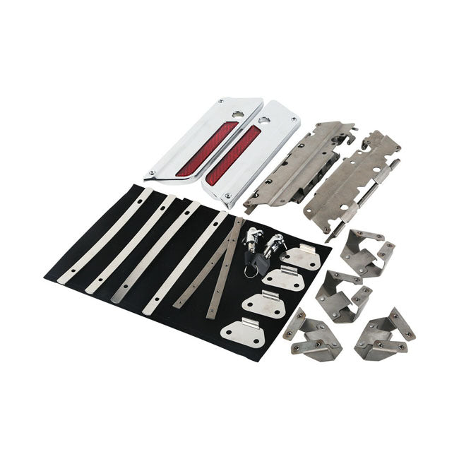 MCS Saddlebag Lid Latch & Lock Hardware Kit for Harley