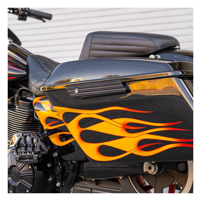 Arlen Ness 10 Gauge Saddlebag Latch Covers for Harley
