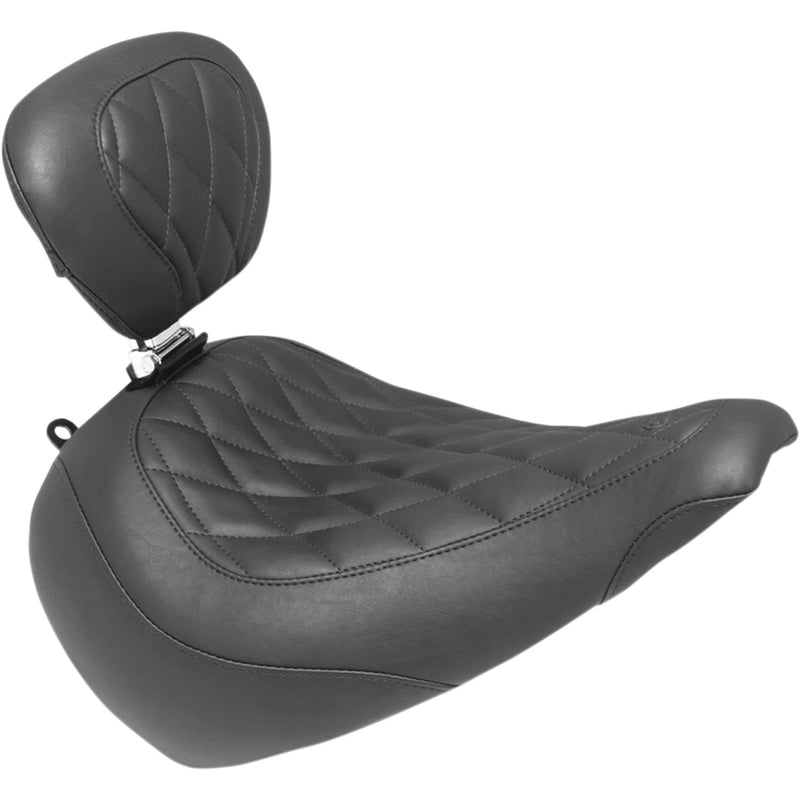 Mustang Wide Tripper Solo Seat for Harley