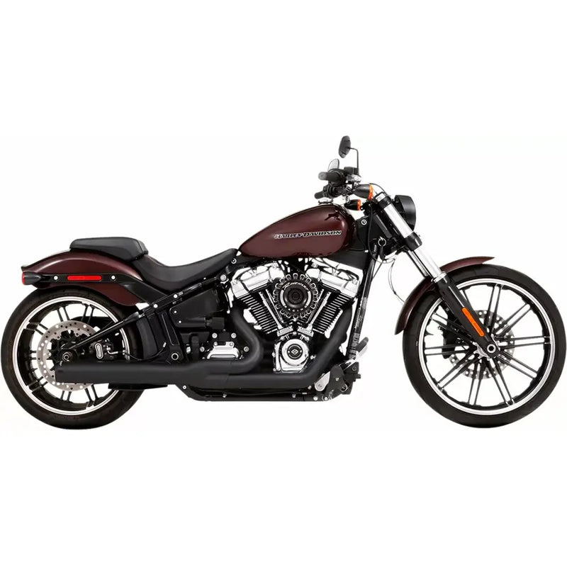 Rinehart 2-into-1 Black M8 Exhaust System for Harley