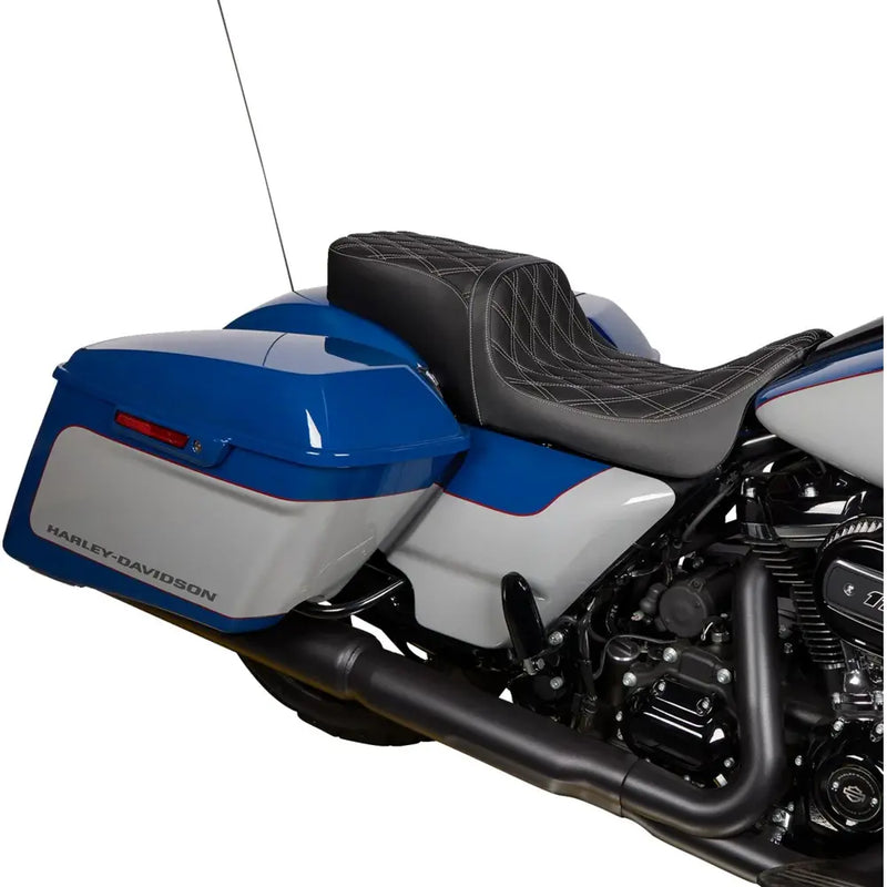 Drag Specialties Performance Predator 2-Up Seat for Harley
