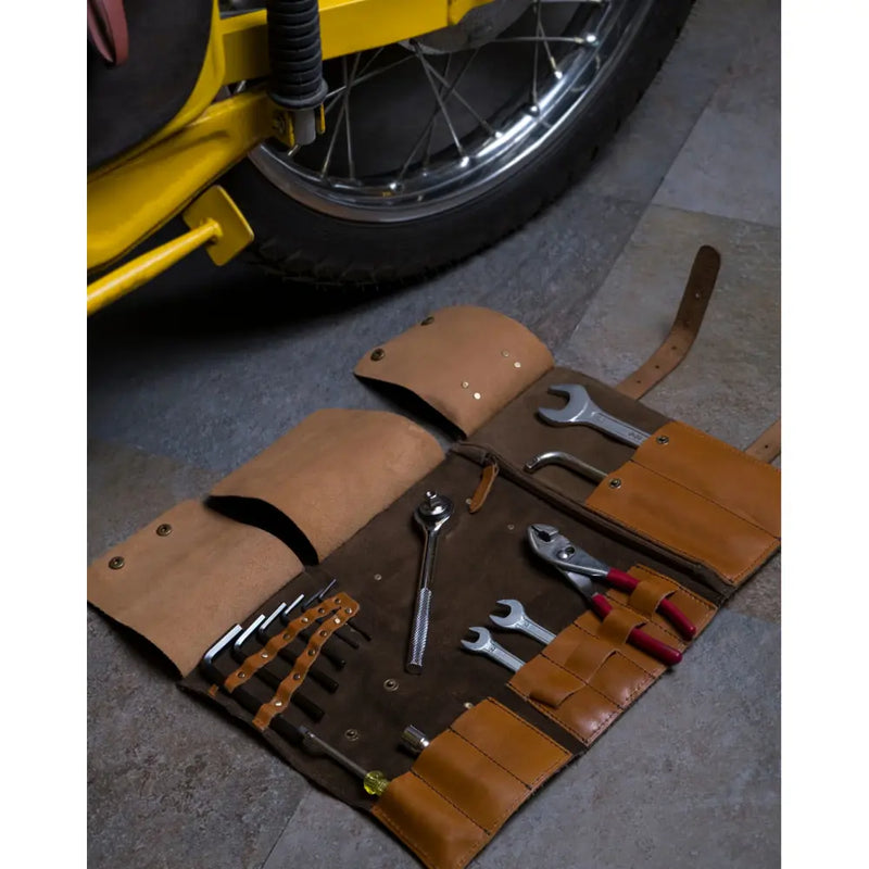 Trip Machine Leather Motorcycle Tool Roll