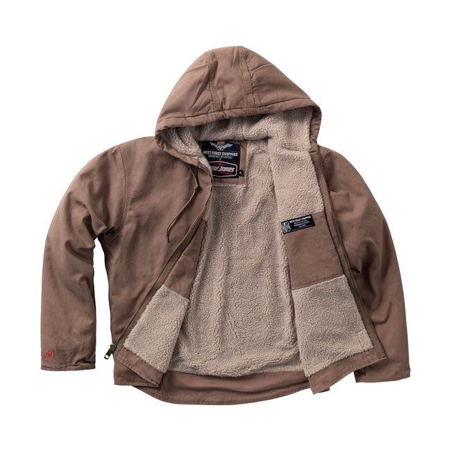West Coast Choppers Sherpa Lined Canvas Work Jacket