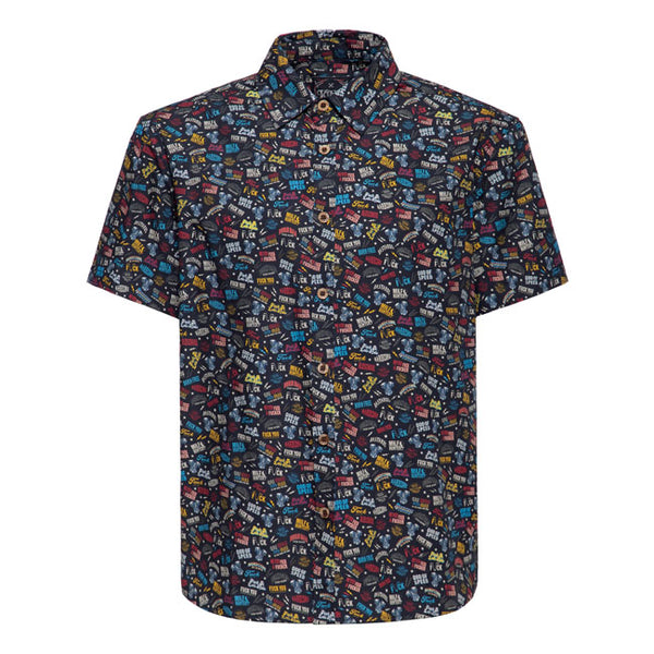 King Kerosin Printed Rebellion Short Sleeve Shirt