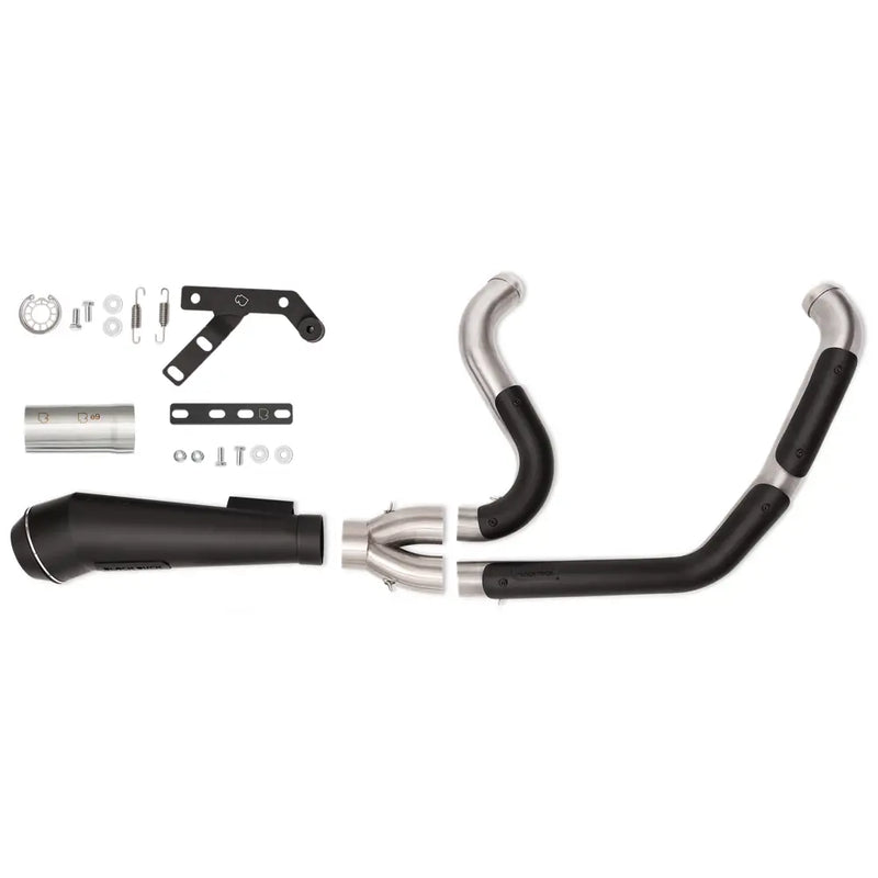 Black Duck Fighter EC Euro Approved 2-into-1 Exhaust for Harley