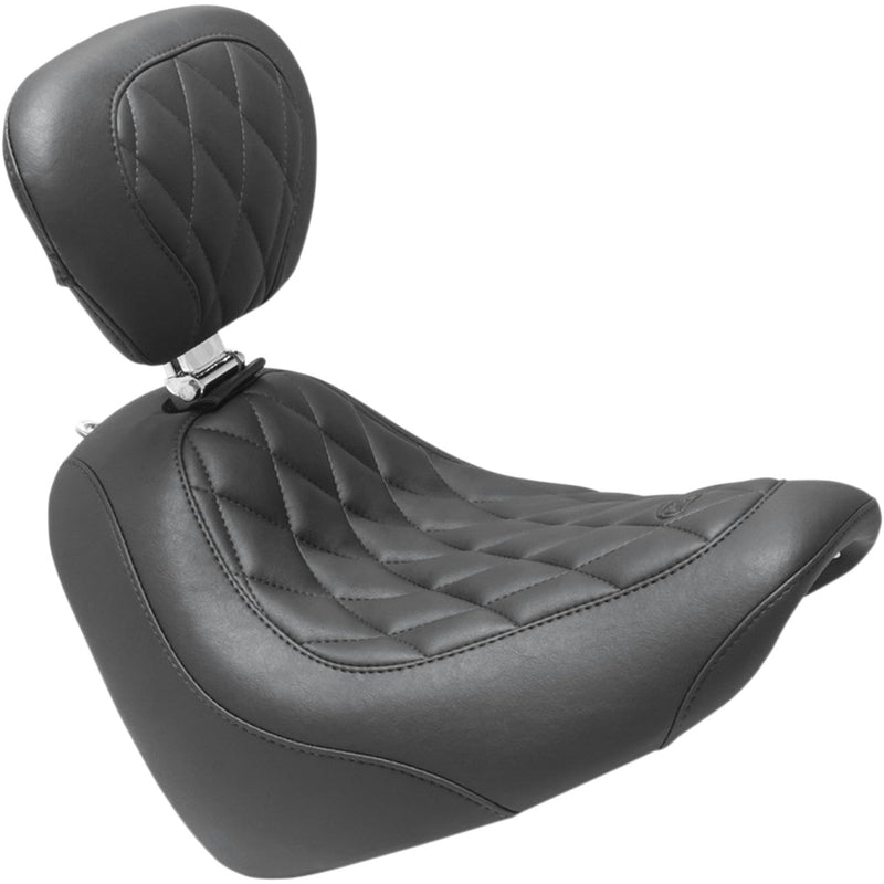 Mustang Wide Tripper Solo Seat for Harley
