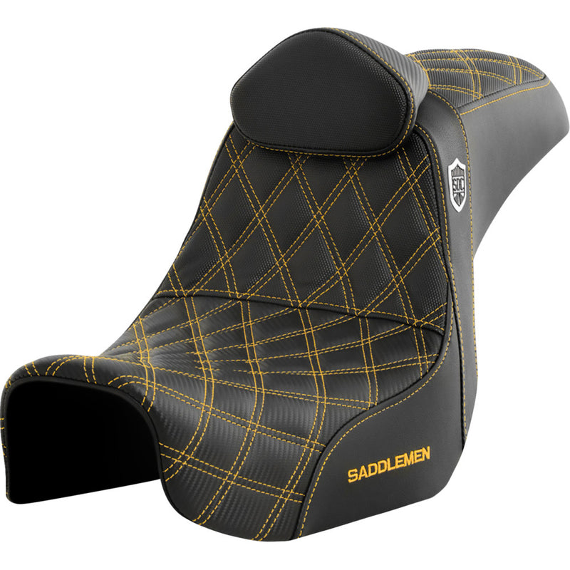 Saddlemen Pro SDC Performance Gripper Lattice Stitch Seat for Harley