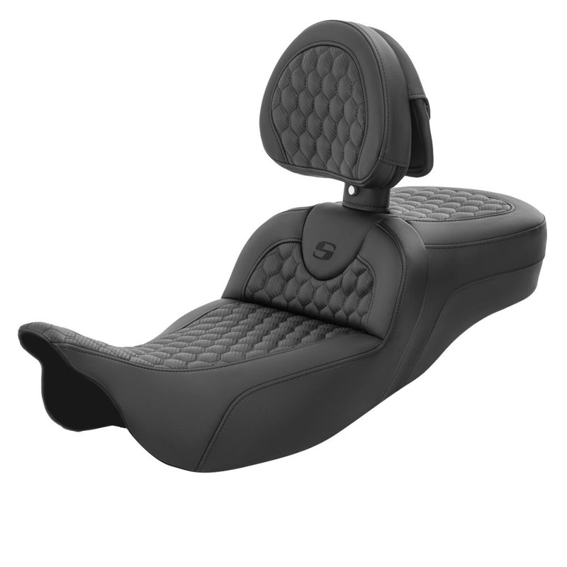 Saddlemen Roadsofa Extended Reach Honeycomb Seat for Harley