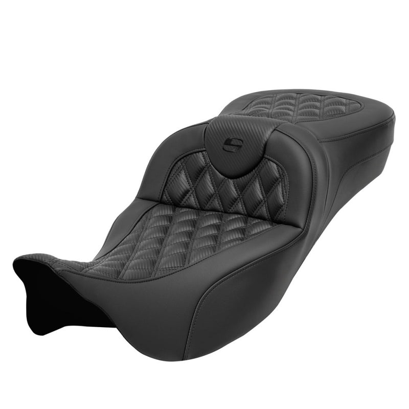 Saddlemen Roadsofa Extended Reach Lattice Stitch Seat for Harley