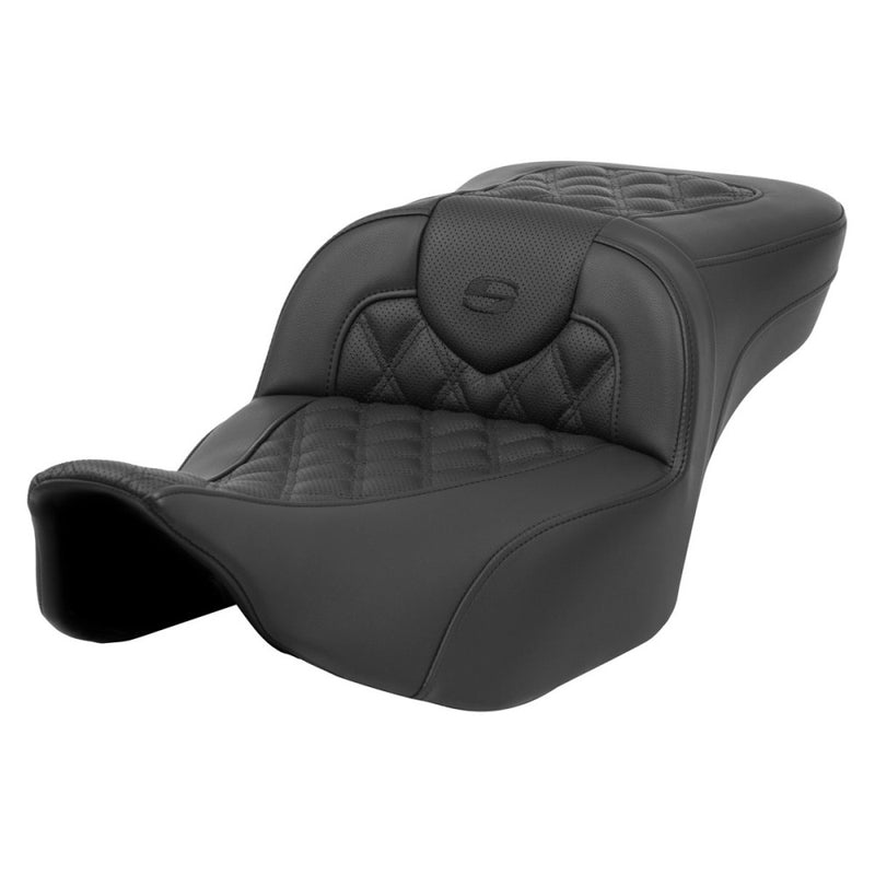 Saddlemen Roadsofa Extended Reach Lattice Stitch Seat for Harley