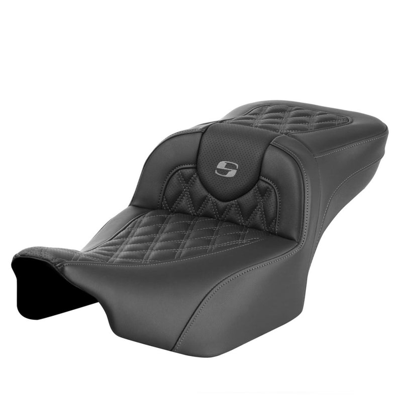 Saddlemen Roadsofa Extended Reach Lattice Stitch Seat for Harley
