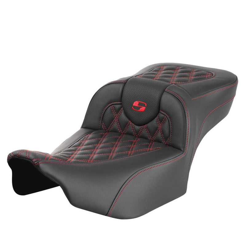 Saddlemen Roadsofa Extended Reach Lattice Stitch Seat for Harley