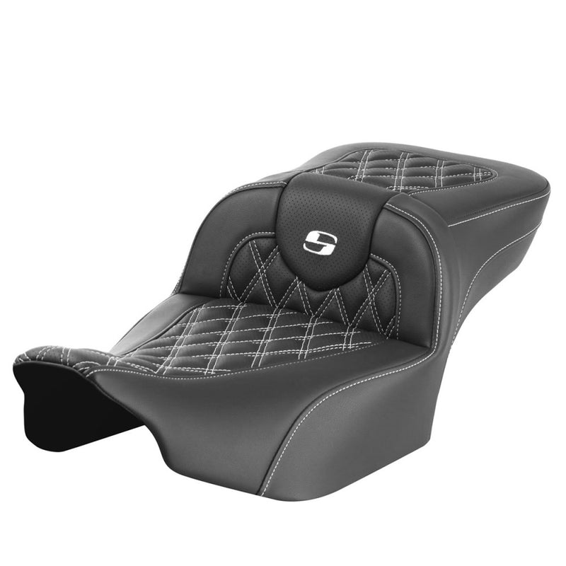 Saddlemen Roadsofa Extended Reach Lattice Stitch Seat for Harley