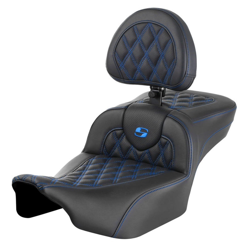 Saddlemen Roadsofa Extended Reach Lattice Stitch Seat for Harley