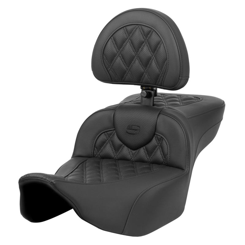 Saddlemen Roadsofa Extended Reach Lattice Stitch Seat for Harley