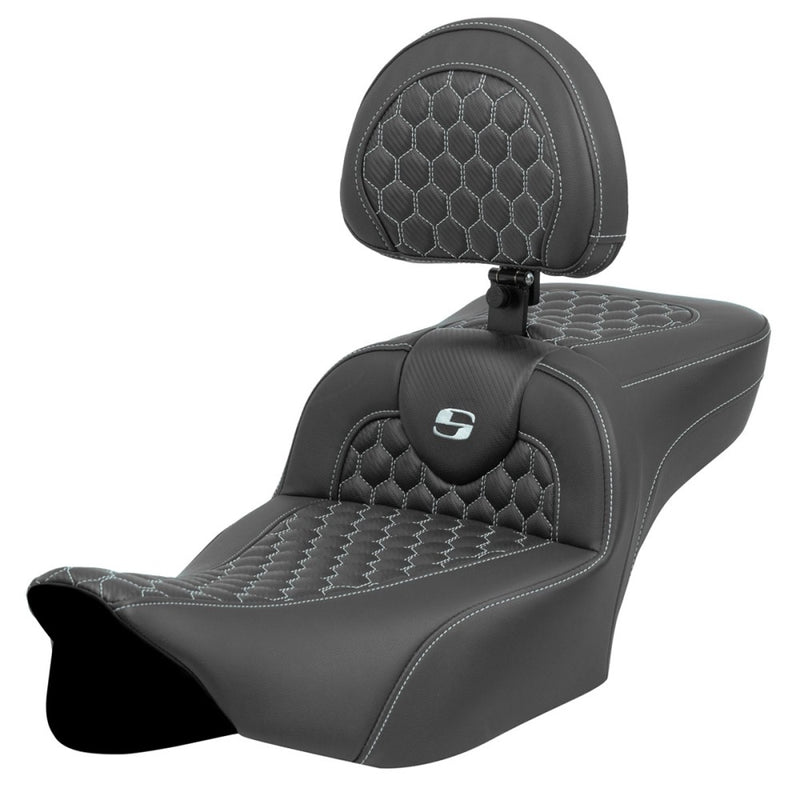 Saddlemen Roadsofa Extended Reach Honeycomb Seat for Harley