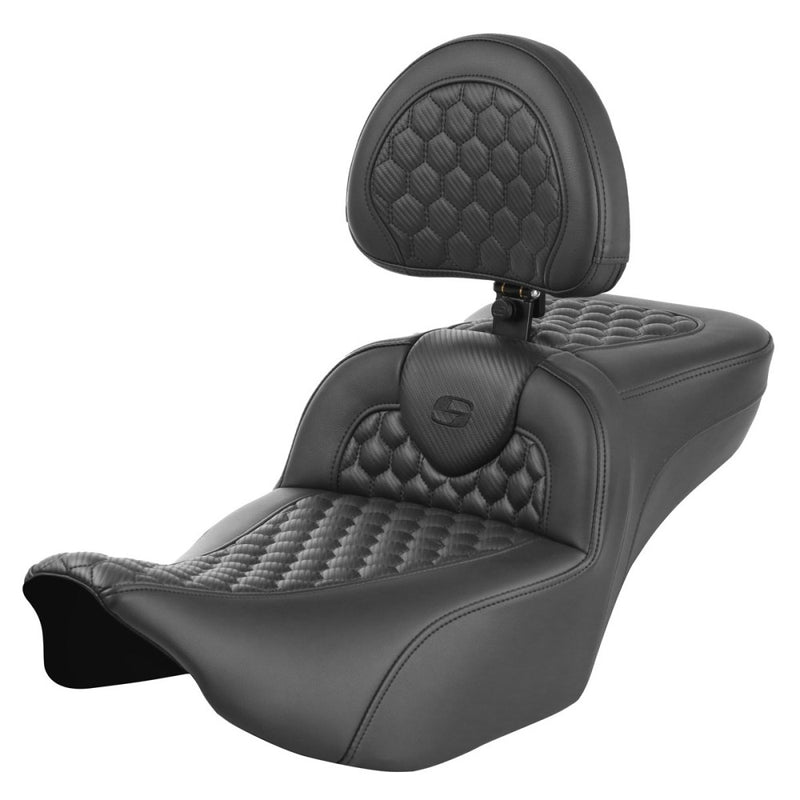 Saddlemen Roadsofa Extended Reach Honeycomb Seat for Harley