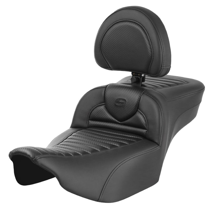 Saddlemen Roadsofa Extended Reach Tuck-n-Roll Seat for Harley