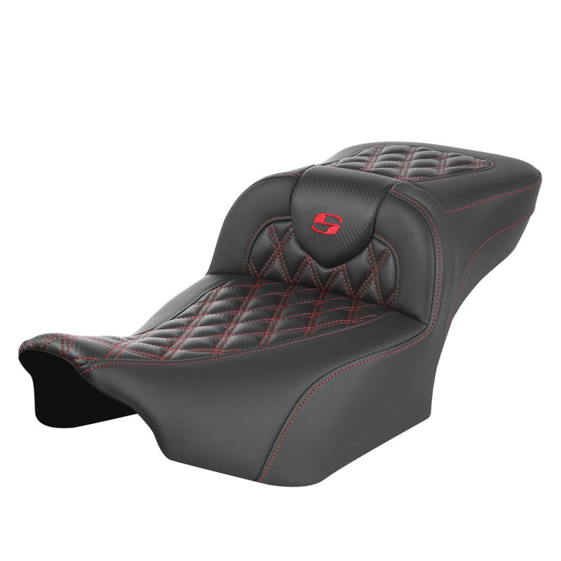 Saddlemen Roadsofa Extended Reach Lattice Stitch Seat for Harley