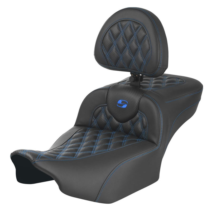 Saddlemen Roadsofa Extended Reach Lattice Stitch Seat for Harley