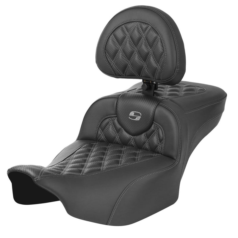 Saddlemen Roadsofa Extended Reach Lattice Stitch Seat for Harley
