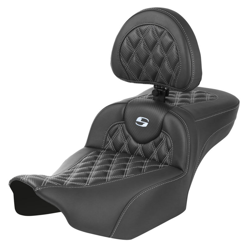Saddlemen Roadsofa Extended Reach Lattice Stitch Seat for Harley