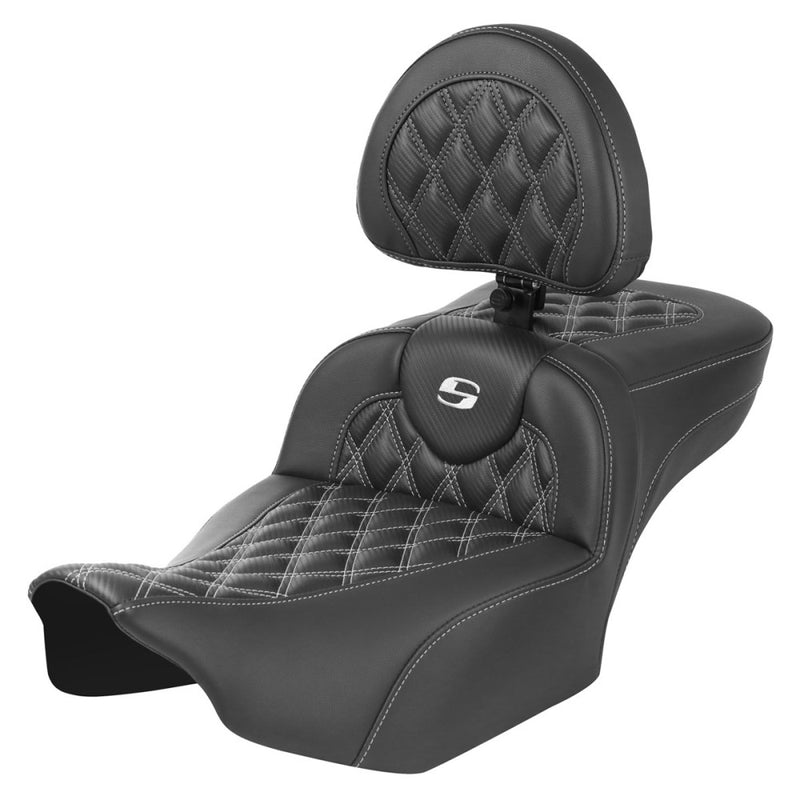 Saddlemen Roadsofa Extended Reach Lattice Stitch Seat for Harley