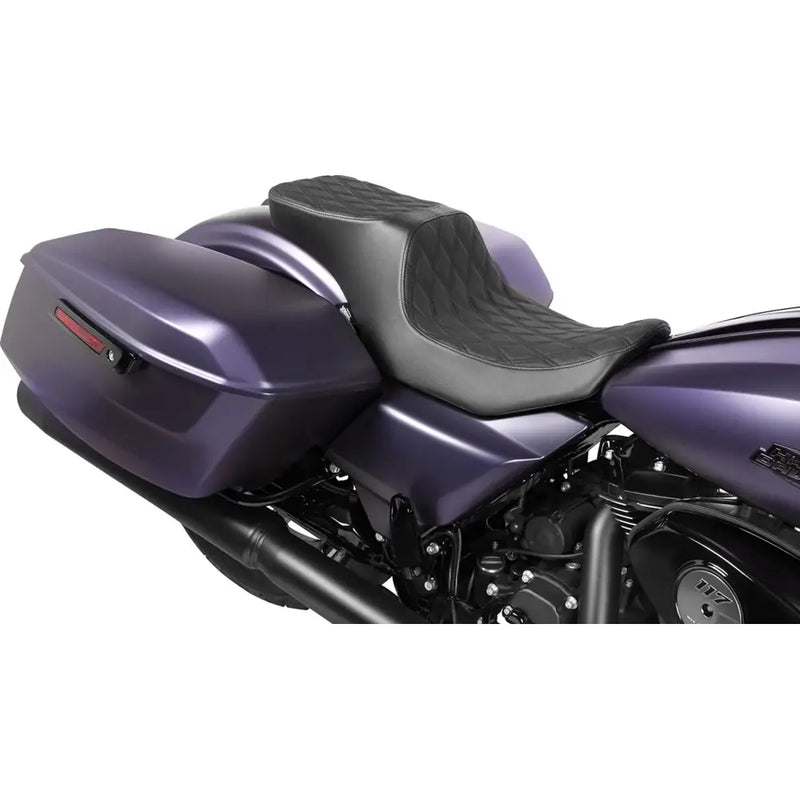 Drag Specialties Performance Predator 2-Up Seat for Harley