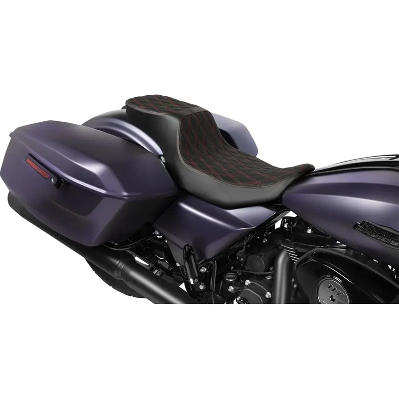 Drag Specialties Performance Predator 2-Up Extended Reach Seat for Harley