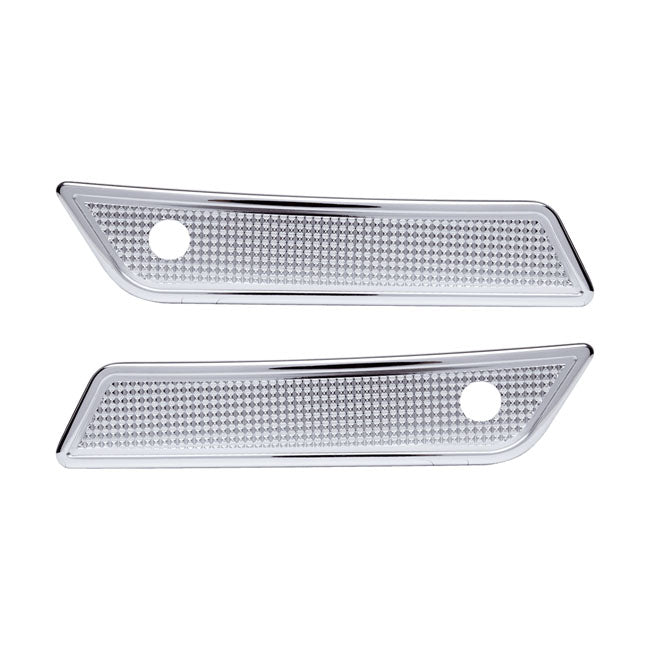 Vity's Design Diamond Saddlebag Latch Covers for Harley