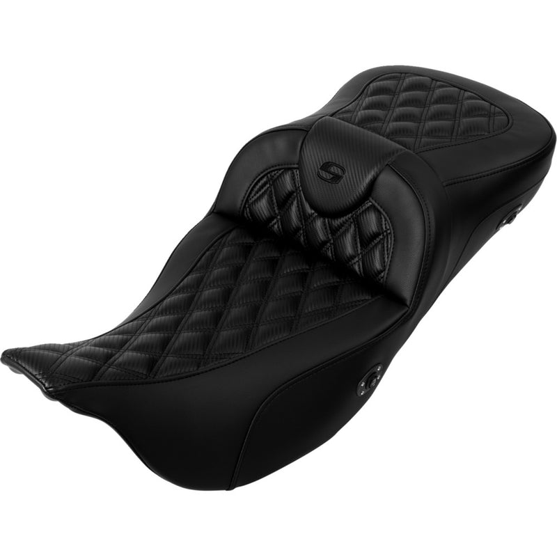 Saddlemen Roadsofa Extended Reach Lattice Stitch Seat for Harley