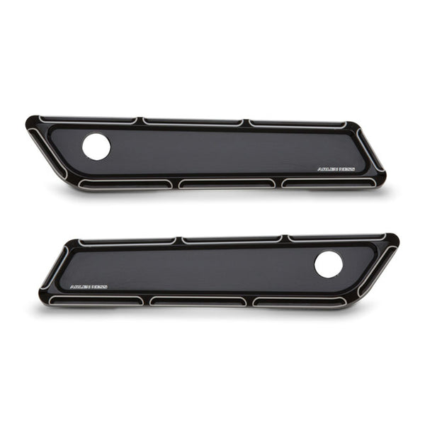 Arlen Ness Beveled Saddlebag Latch Covers for Harley