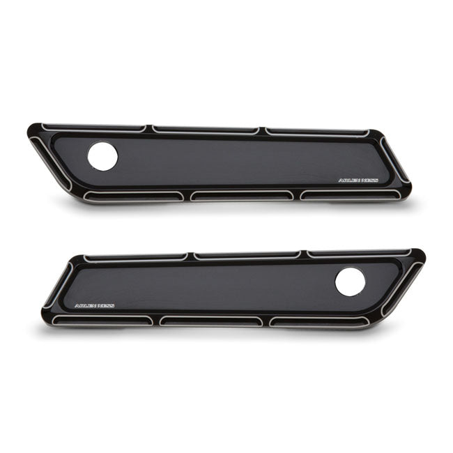 Arlen Ness Beveled Saddlebag Latch Covers for Harley