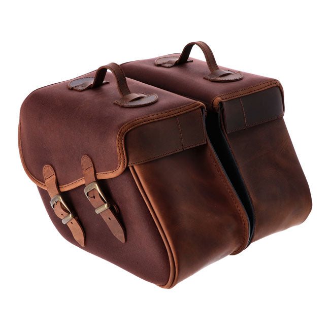 Longride Heritage 23L Click-On Motorcycle Saddlebag Set