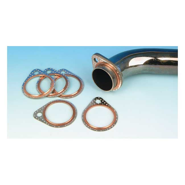 James Round Copper Shovel Exhaust Gasket for Harley