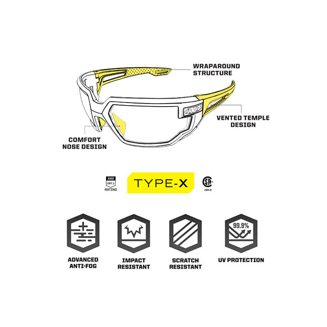 Mechanix Type-X Safety Glasses