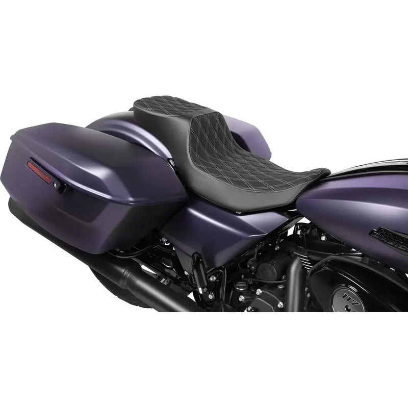 Drag Specialties Performance Predator 2-Up Extended Reach Seat for Harley