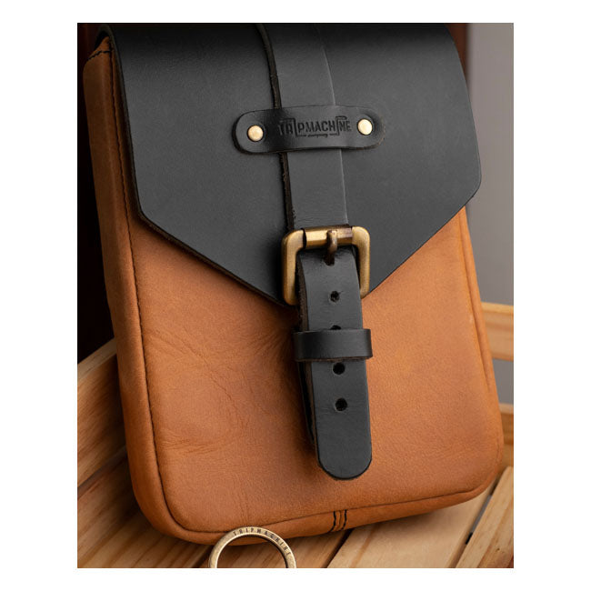 Trip Machine Vintage Leather 1.3L Motorcycle Tank Bag