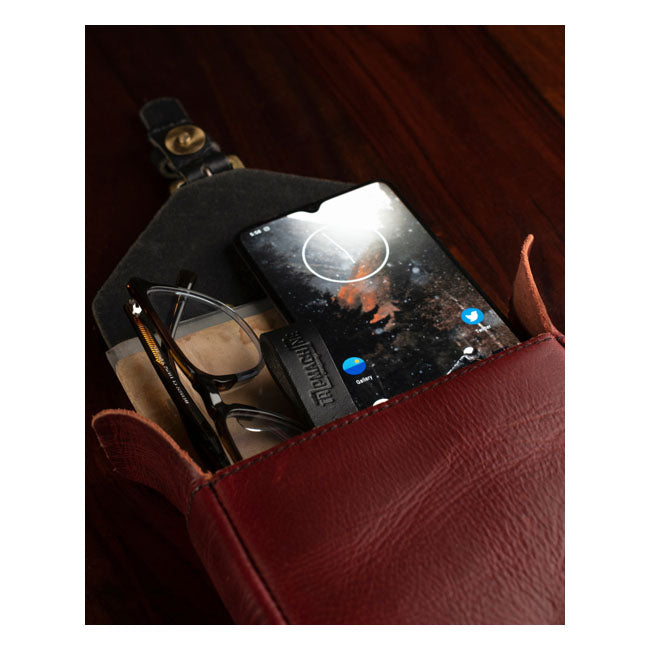Trip Machine Vintage Leather 1.3L Motorcycle Tank Bag