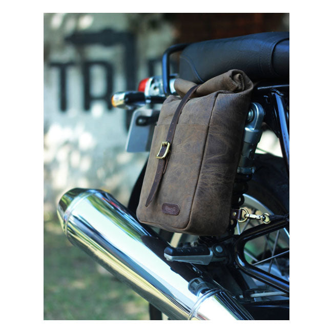 Trip Machine Vintage Leather 3.3L Motorcycle Saddlebag / Shoulder Bag