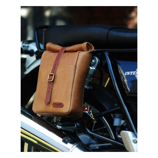 Trip Machine Vintage Leather 3.3L Motorcycle Saddlebag / Shoulder Bag