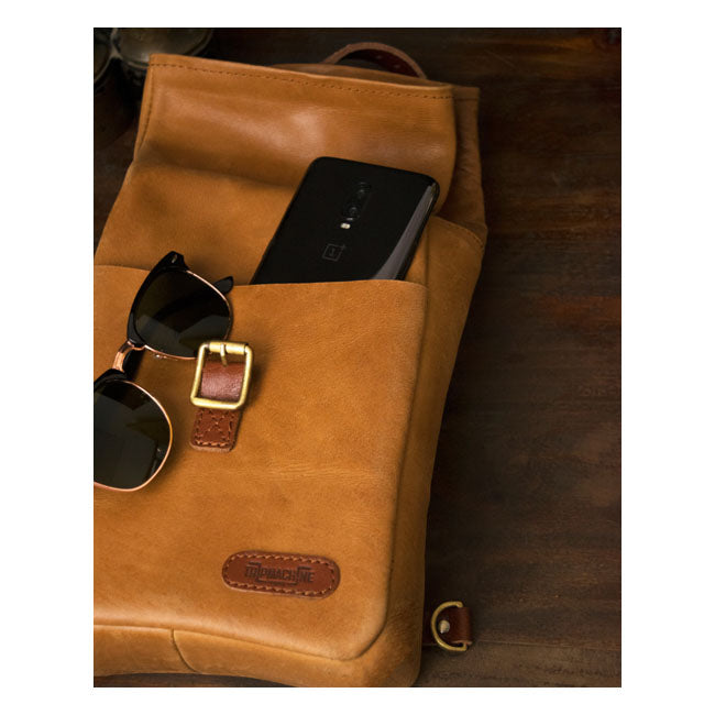 Trip Machine Vintage Leather 3.3L Motorcycle Saddlebag / Shoulder Bag