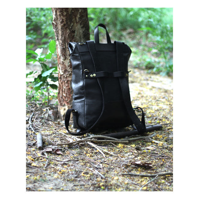 Trip Machine Vintage Leather 15L Motorcycle Saddlebag / Backpack
