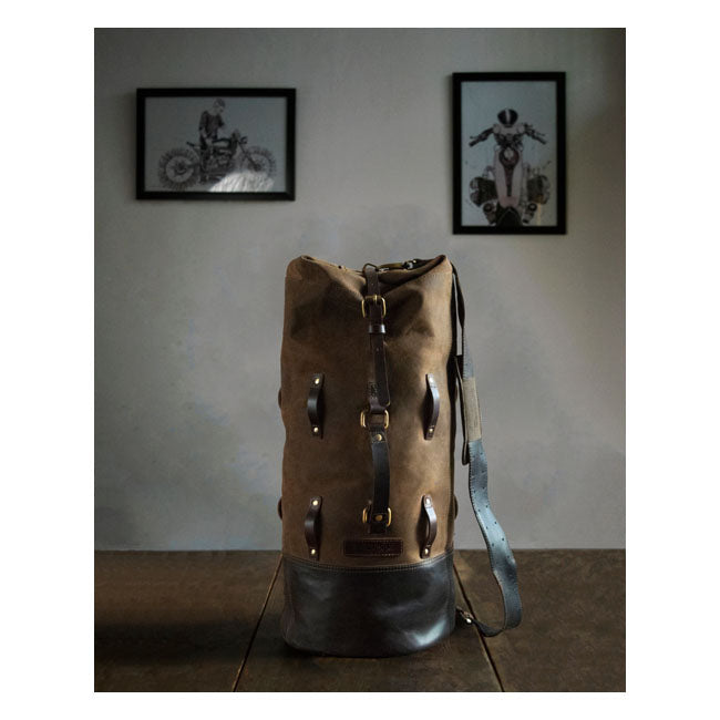 Trip Machine Vintage Leather Military Motorcycle Duffle Bag