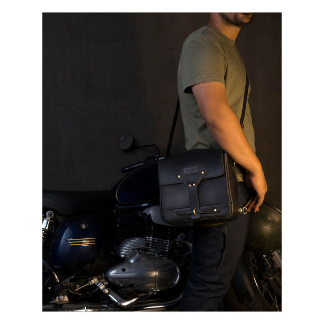 Trip Machine Vintage Leather Motorcycle Messenger Bag