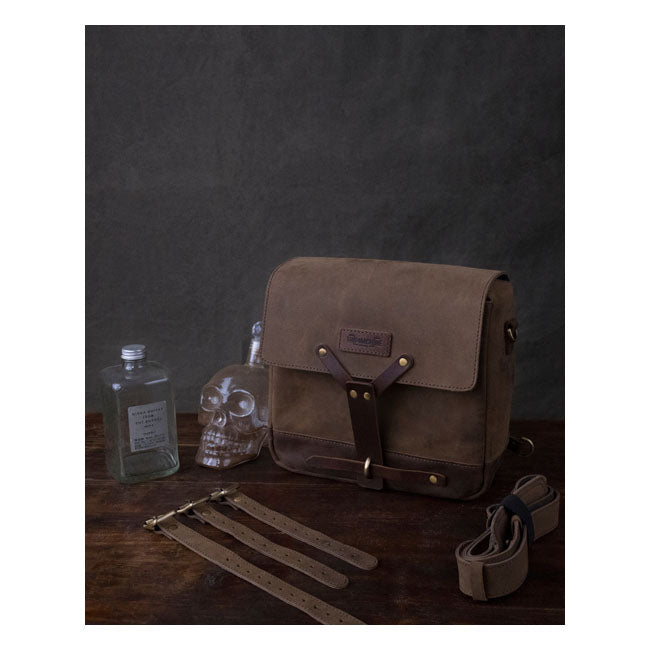 Trip Machine Vintage Leather Motorcycle Messenger Bag