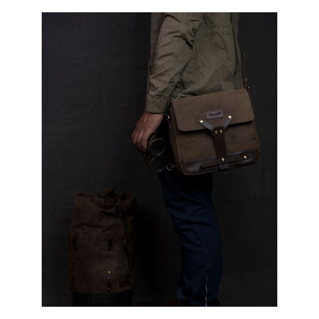Trip Machine Vintage Leather Motorcycle Messenger Bag